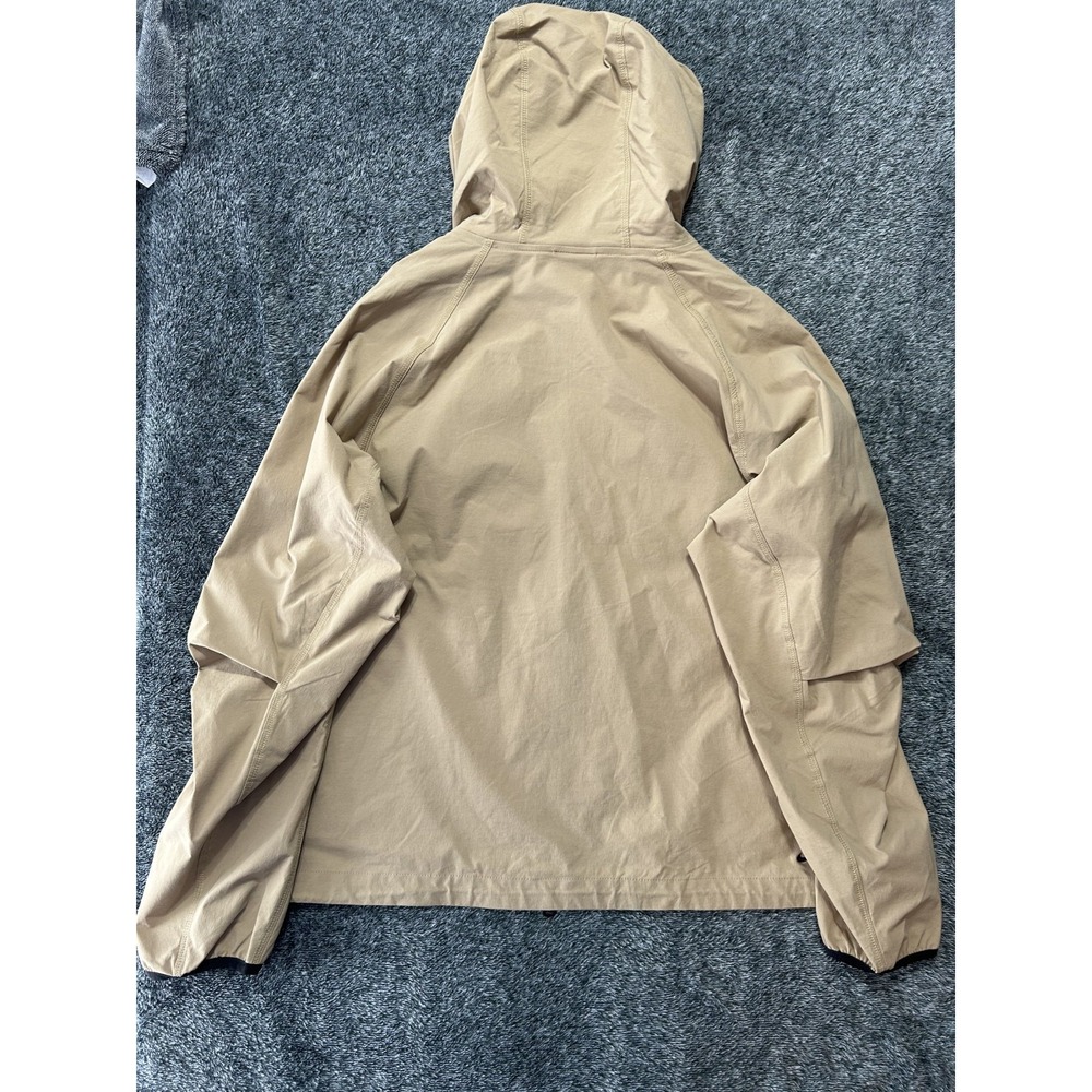 Nike Mens Size M Beige Tech Woven Full Zip Long Sleeve Hooded Jacket - Picture 3 of 4